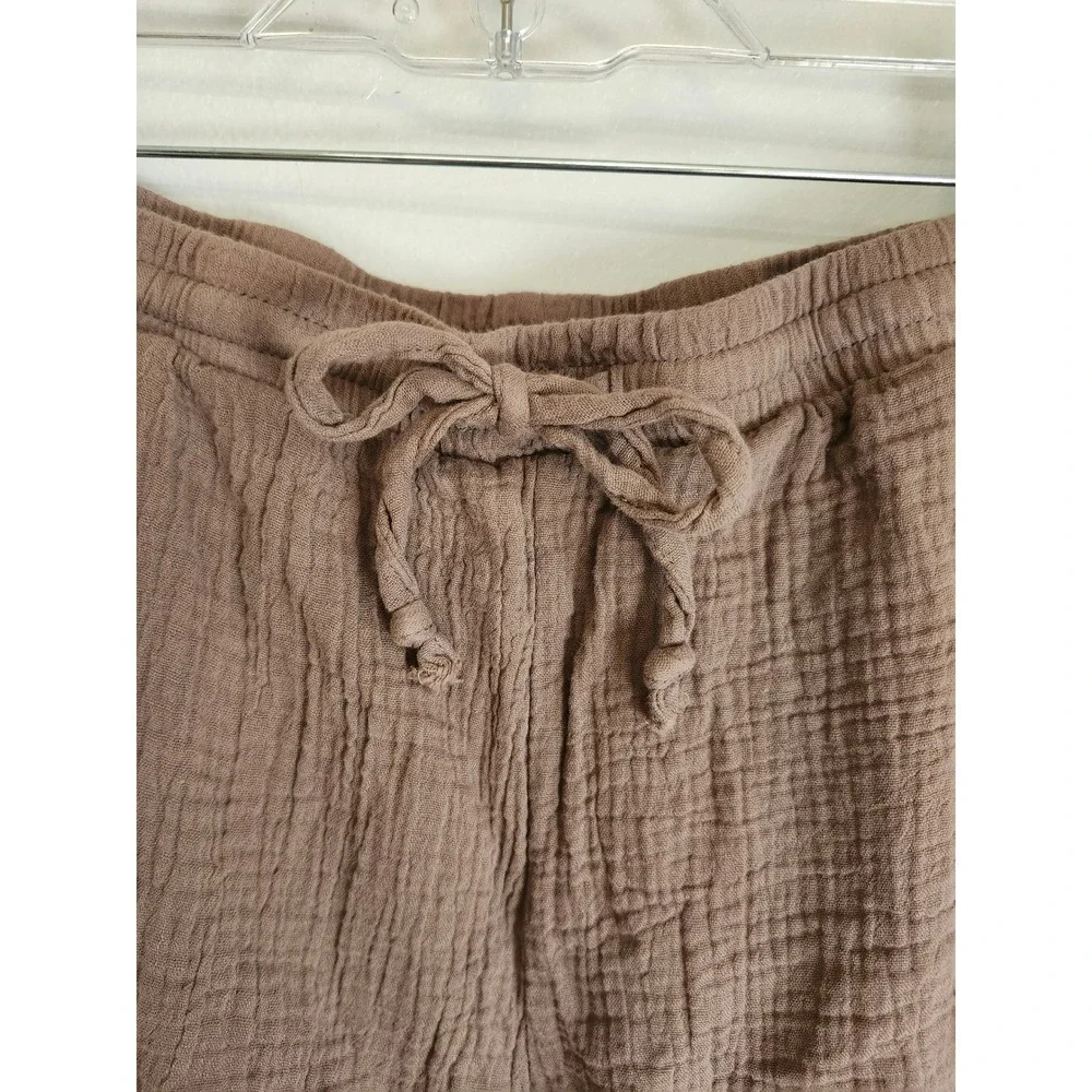 Nicole Miller New York 100% Cotton Gauze Lounge 1X Brwn‎ Beach Embroidered Set
